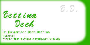 bettina dech business card